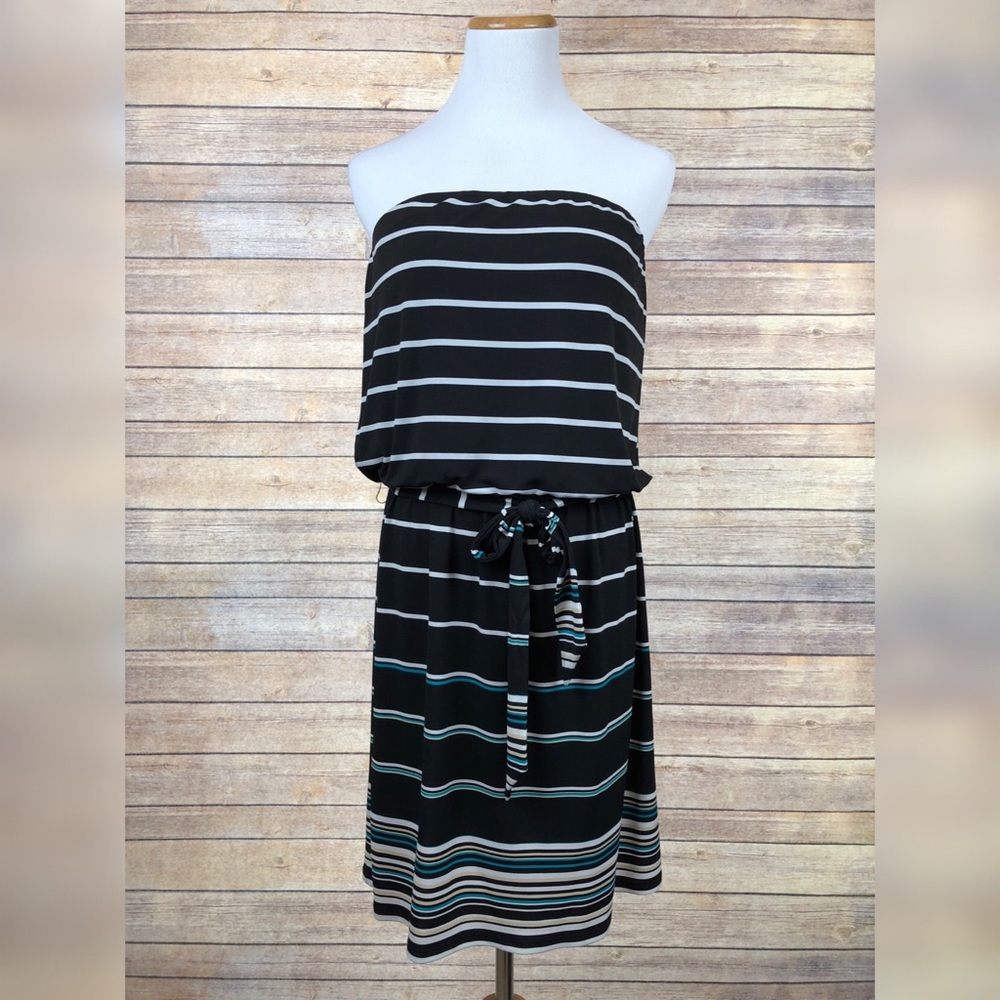 White House Black Market Tube Top Dress Black M